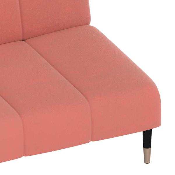 Schlafsofa 2-Sitzer Rosa Samt