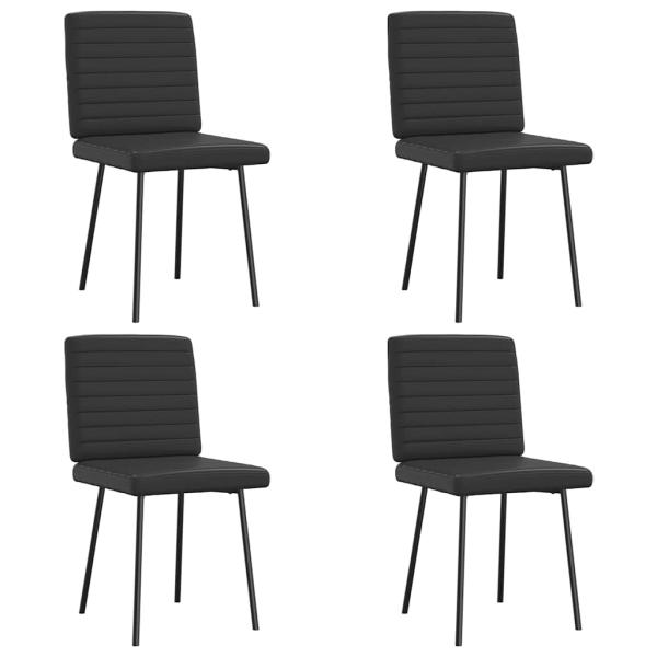 ARDEBO.de - Esszimmerstühle 4 Stk. Schwarz Kunstleder