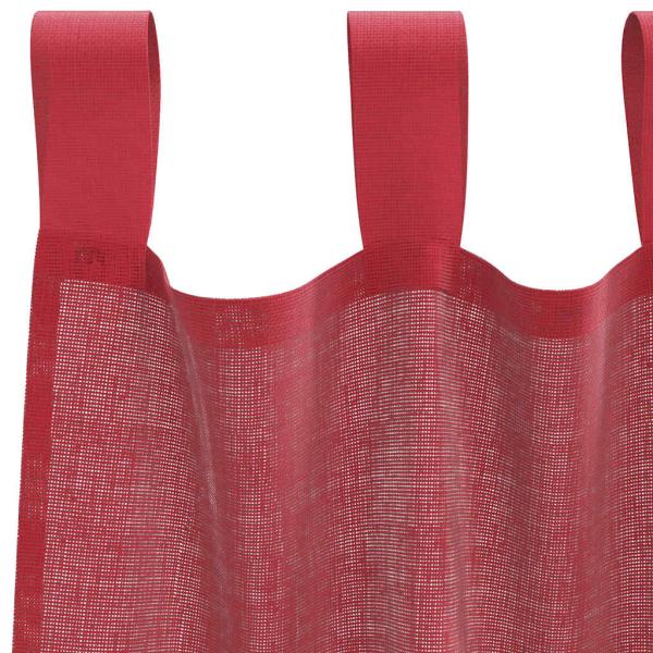 ARDEBO.de - Voile Vorhänge mit Stangentaschen 2 Stk. Weinrot