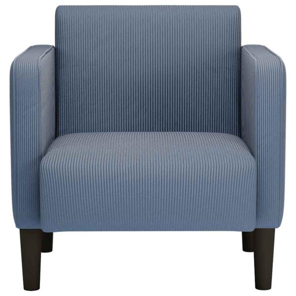Sessel mit Armlehnen Blau 54 cm Cordstoff