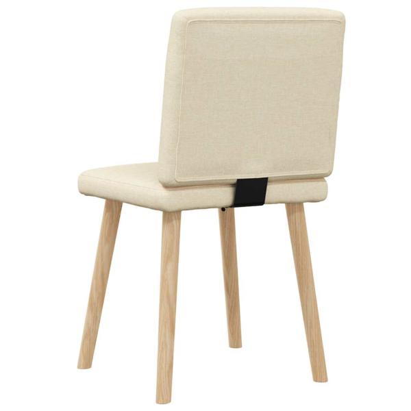 Esszimmerstühle 2 Stk. Creme Stoff