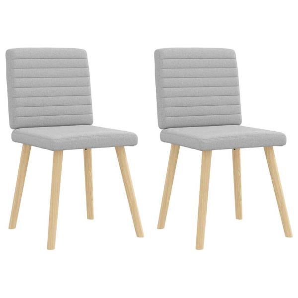 Esszimmerstühle 2 Stk. Wolkengrau Stoff