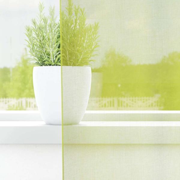 Voile Vorhänge mit Ösen 2 Stk. Apfelgrün 140x300 cm