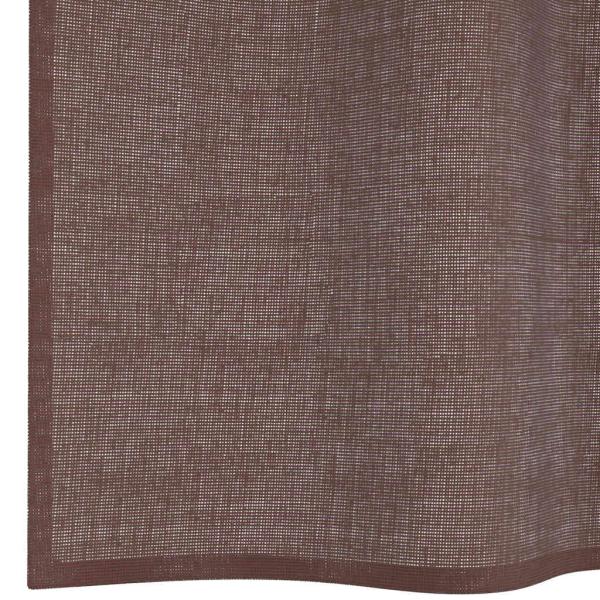 ARDEBO.de - Voile Vorhänge mit Ösen 2 Stk. Braun 140x300 cm