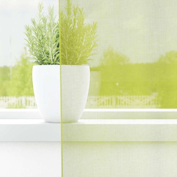 Voile Vorhänge mit Lasche 2 Stk. Apfelgrün