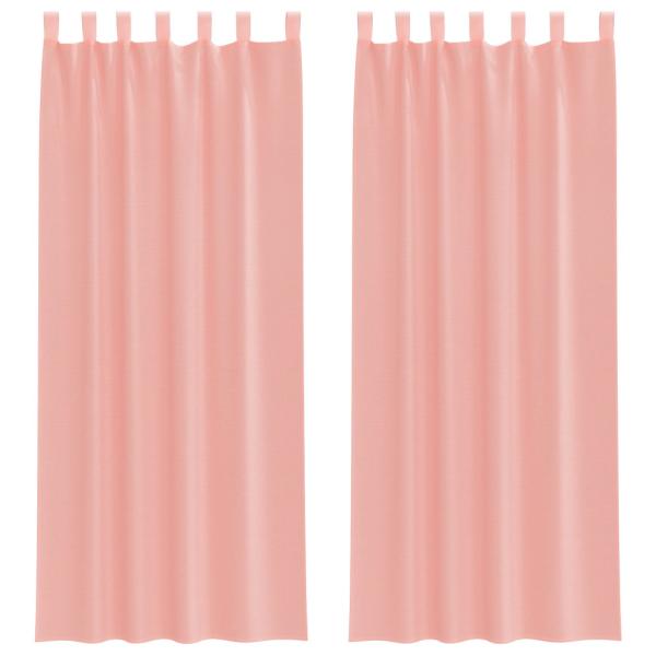 Voile Vorhänge mit Schlaufen 2 Stk. Rosa 140x260 cm