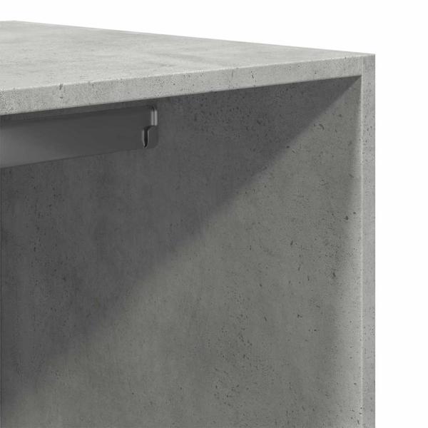 Kleiderschrank Betongrau 80x50x200 cm Holzwerkstoff