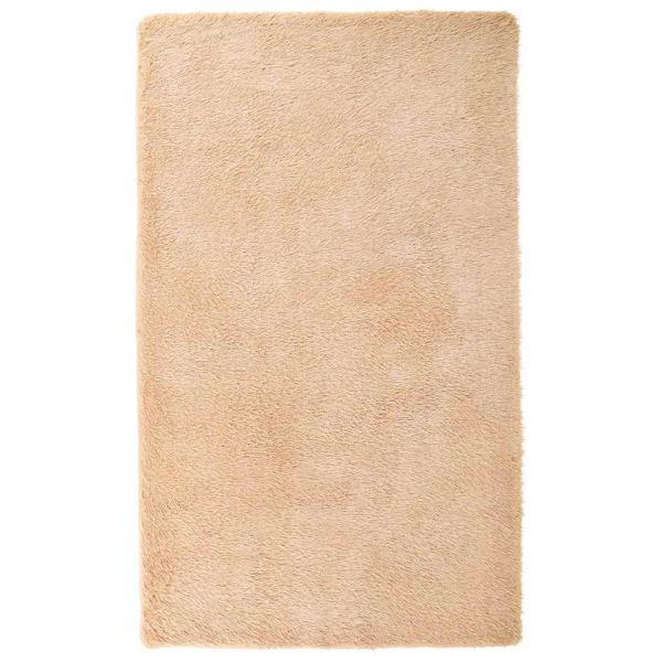 Teppich Shaggy Hochflor NAVARRA Beige 60x100 cm Polyester
