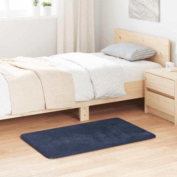 ARDEBO.de - Teppich Shaggy Hochflor NAVARRA Marineblau 60x100 cm Polyester