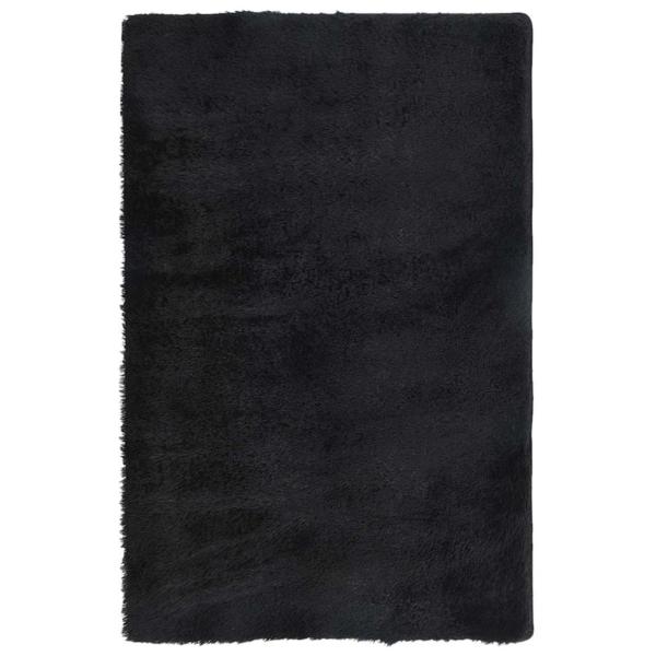Teppich Shaggy Hochflor NAVARRA Schwarz 130x200 cm Polyester