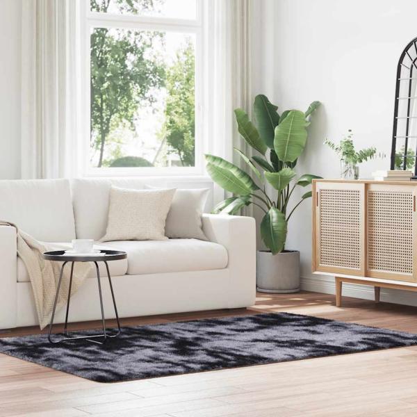 ARDEBO.de - Teppich Shaggy Hochflor NAVARRA Dunkelgrau 130x200 cm Polyester