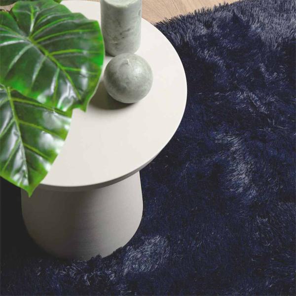 Teppich Shaggy Hochflor NAVARRA Marineblau 200x290 cm Polyester