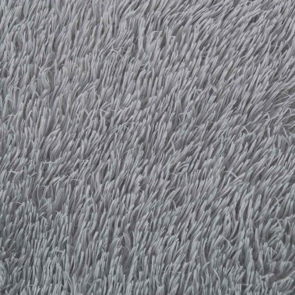 Teppich Shaggy Hochflor NAVARRA Hellgrau 240x340 cm Polyester