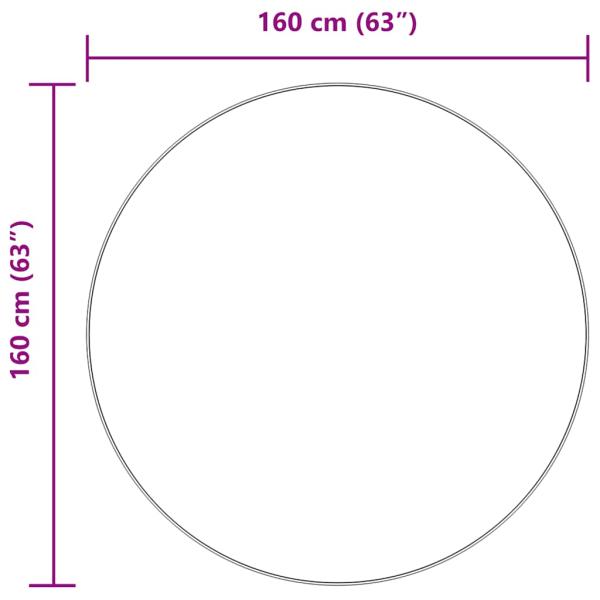 Teppich Shaggy Hochflor NAVARRA Beige 160x160 cm Polyester