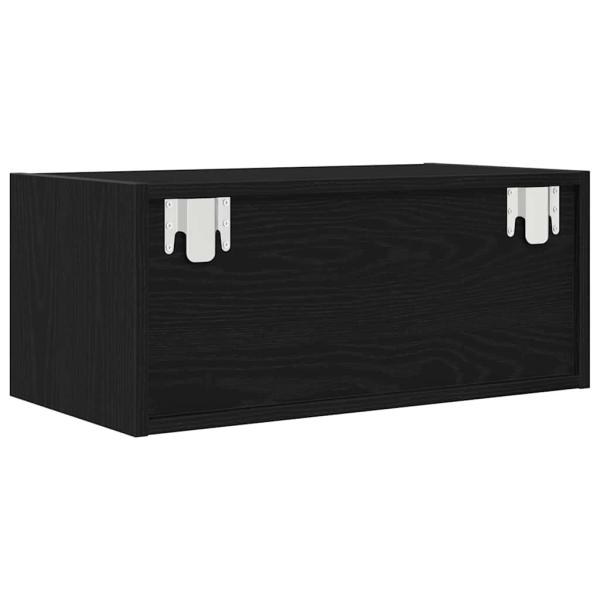 TV-Schrank Schwarz Eichen-Optik 60x31x25,5 cm Holzwerkstoff