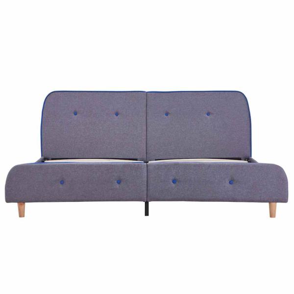 Bettgestell ohne Matratze Hellgrau Stoff 150x200 cm