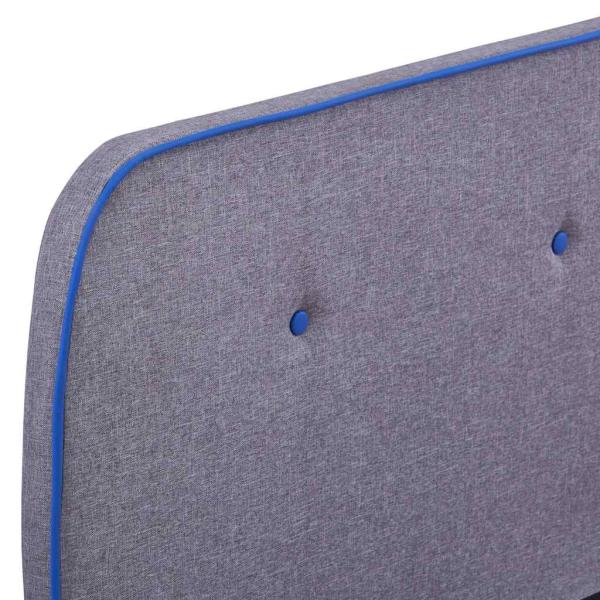 Bettgestell ohne Matratze Hellgrau Stoff 150x200 cm