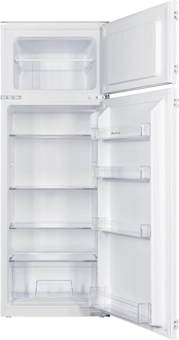 Amica EDTS 374 911 Einbau-Kühl-/Gefrierkombination, Nischenhöhe: 145 cm, 220 L, Schlepptür-Technik, elektronische Steuerung, Tür-Offen-Alarm, Inverter Kompressor, weiß (1195052)