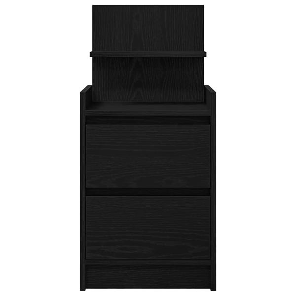 Nachttische mit 2 Schubladen 2 Stk. Schwarz 38x34x80 cm