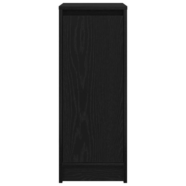 Schuhschrank Schwarz Eichen-Optik 29,5x34x76 cm Holzwerkstoff