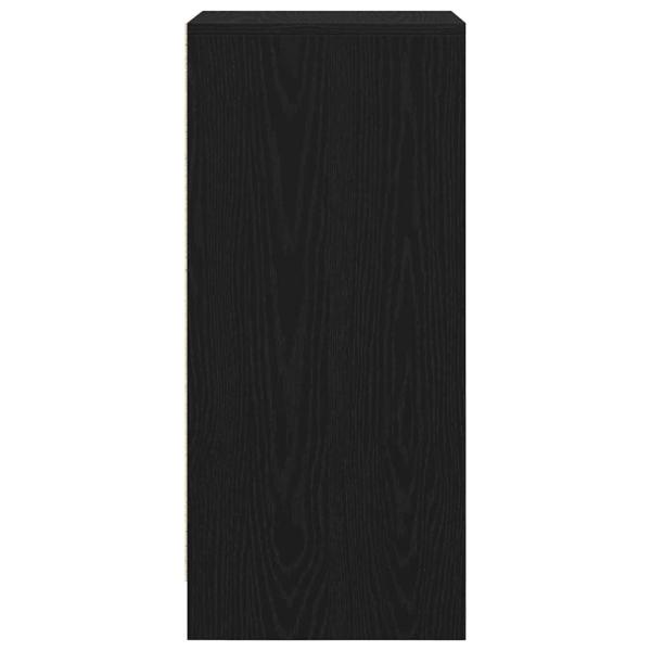 Schuhschrank Schwarz Eichen-Optik 29,5x34x76 cm Holzwerkstoff