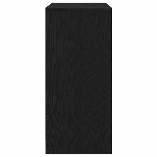 Schuhschrank Schwarz Eichen-Optik 57x34x76 cm Holzwerkstoff