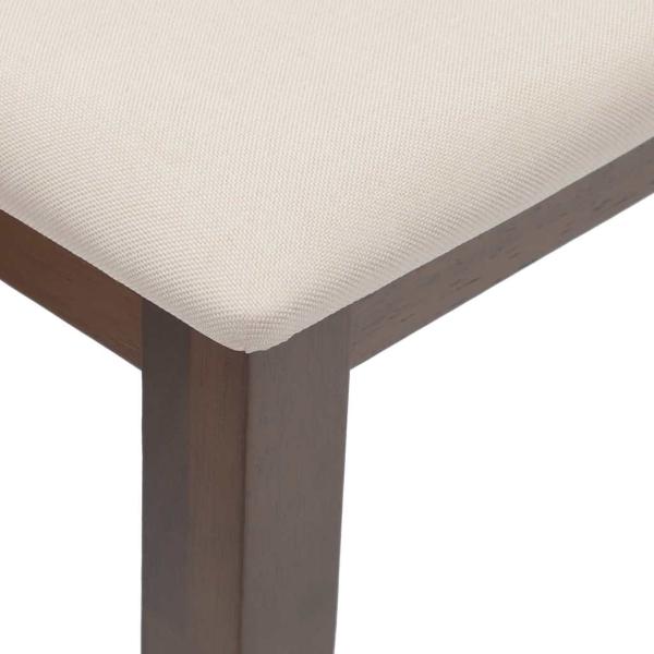 Bank 110 cm Braun Massivholz Gummibaum