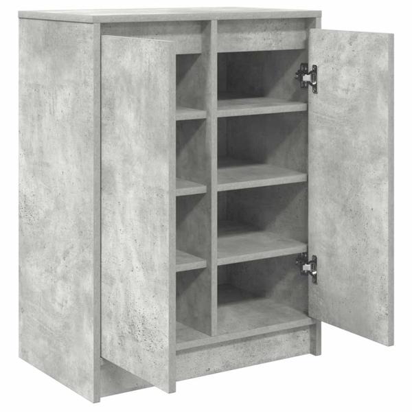Schuhschrank Betongrau 57x34x76 cm Holzwerkstoff