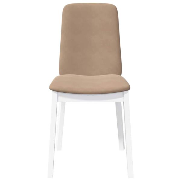 Esszimmerstühle mit Kissen 2 Stk. Weiß Massivholz Gummibaum