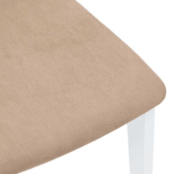 Esszimmerstühle mit Kissen 2 Stk. Weiß Massivholz Gummibaum