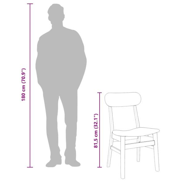 Esszimmerstühle mit Kissen 2 Stk. Braun Massivholz Gummibaum