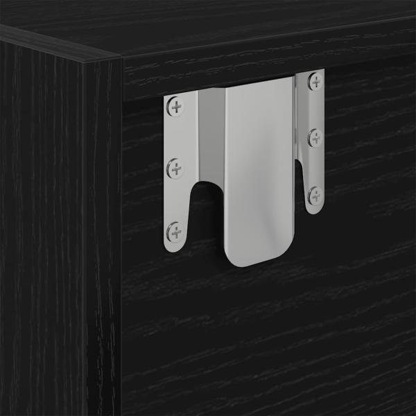 TV-Schränke 2 Stk. Schwarz Eichen-Optik 60x31x25,5 cm