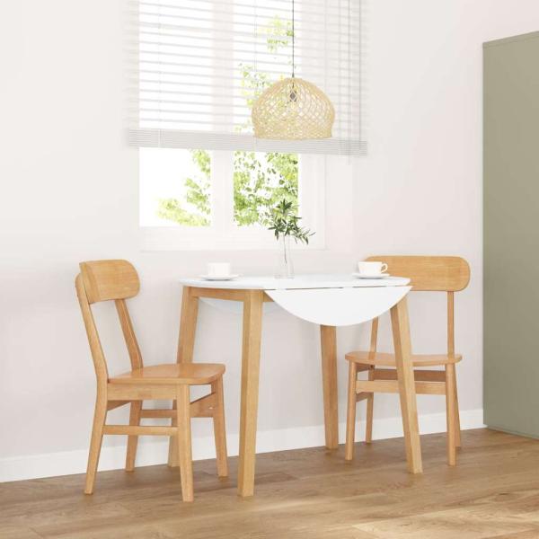 ARDEBO.de - Esszimmerstühle 2 Stk. Massivholz Gummibaum