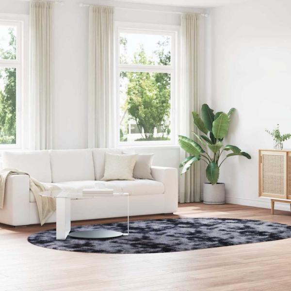 ARDEBO.de - Teppich Shaggy Hochflor NAVARRA Dunkelgrau 300x200 cm Polyester