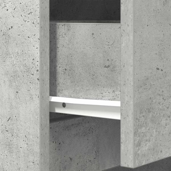 Nachttisch Betongrau 39x35x125 cm Holzwerkstoff