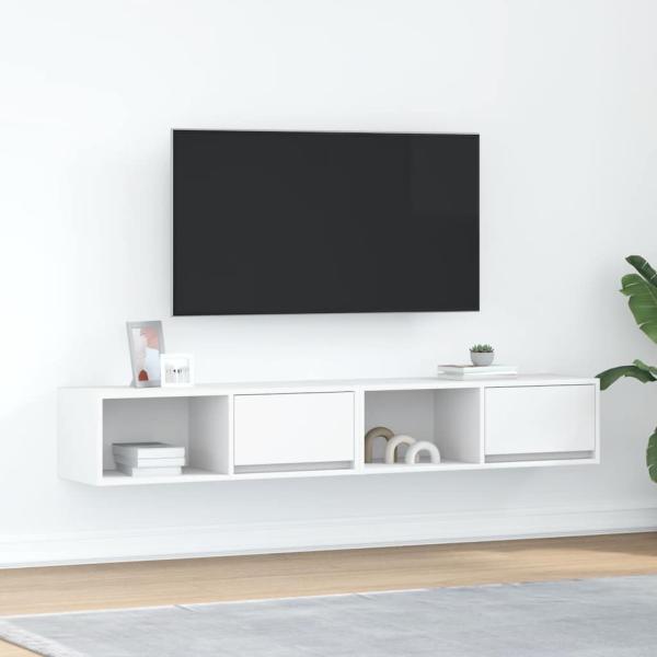 ARDEBO.de - TV-Schränke 2 Stk. Weiß 80x31x25,5 cm Holzwerkstoff