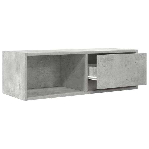 ARDEBO.de - TV-Schrank Betongrau 80x31x25,5 cm Holzwerkstoff