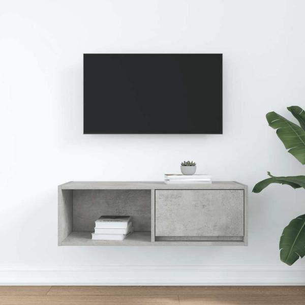 TV-Schrank Betongrau 80x31x25,5 cm Holzwerkstoff