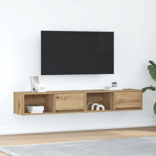 ARDEBO.de - TV-Schränke 2 Stk. Artisan-Eiche 80x31x25,5 cm Holzwerkstoff
