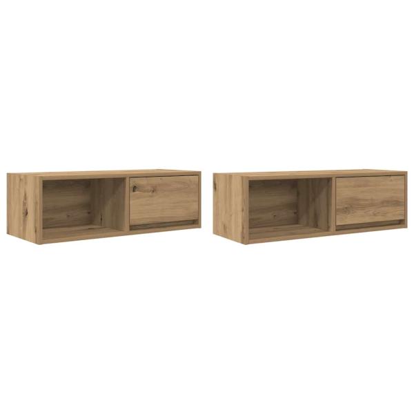 TV-Schränke 2 Stk. Artisan-Eiche 80x31x25,5 cm Holzwerkstoff