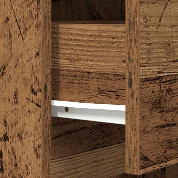 Nachttisch Altholz-Optik 39x35x125 cm Holzwerkstoff