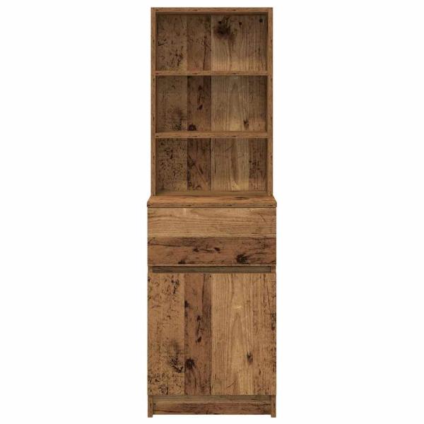 Nachttisch Altholz-Optik 39x35x125 cm Holzwerkstoff