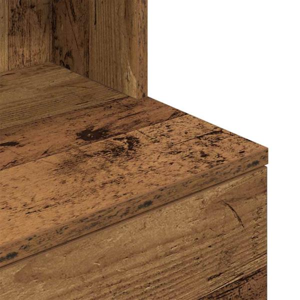 Nachttisch Altholz-Optik 39x35x125 cm Holzwerkstoff