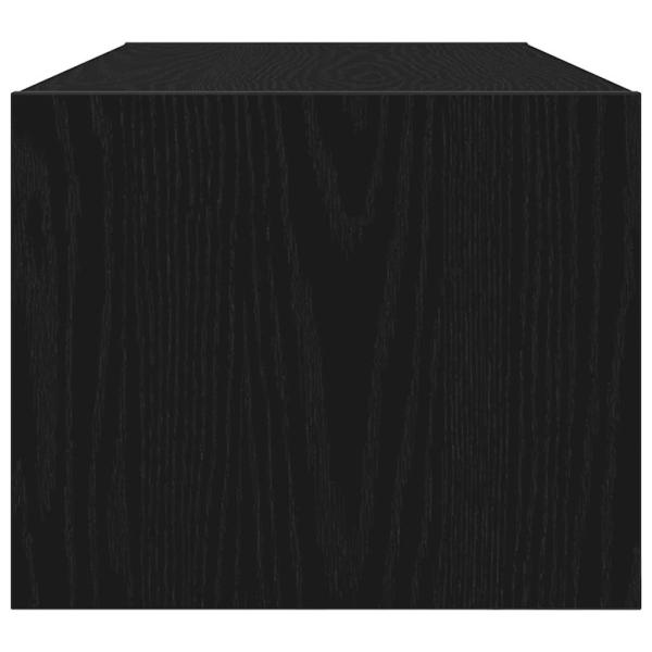 TV-Schrank Schwarz Eichen-Optik 80x31x25,5 cm Holzwerkstoff