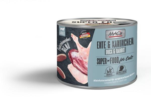 MACs Cat Feinschmecker Ente & Kaninchen 200g (Menge: 6 je Bestelleinheit)