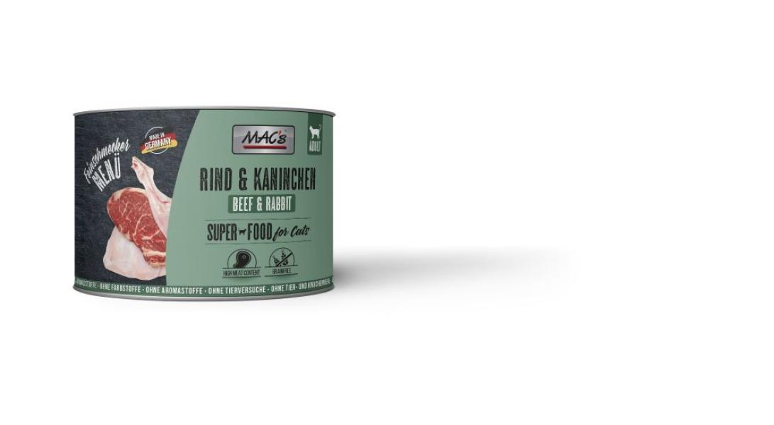 ARDEBO.de MACs Cat Feinschmecker Rind & Kaninchen 200g