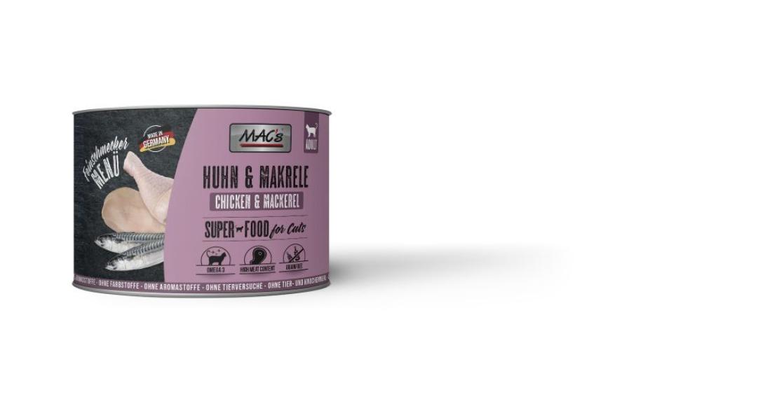 ARDEBO.de MACs Cat Feinschmecker Huhn & Makrele 200g