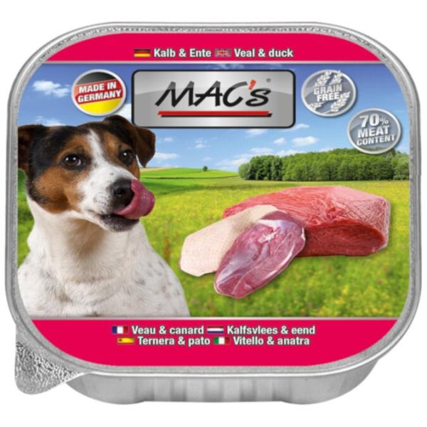 ARDEBO.de MACs Dog Kalb & Ente 150g