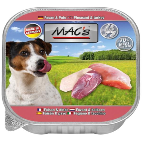 MACs Dog Fasan & Pute 150g (Menge: 10 je Bestelleinheit)