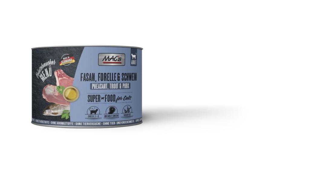 ARDEBO.de MACs Cat Feinschmecker Fasan, Forelle & Schwein 200g